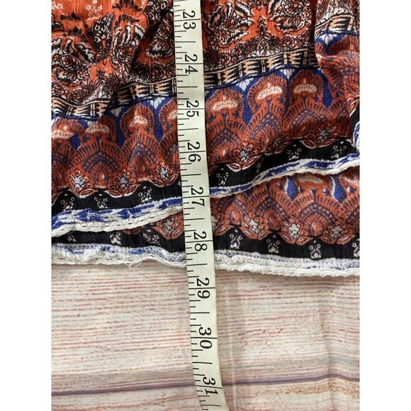 Angie Women's Cold Shoulder Bohemian Printed Tunic Blpuse - Large - Picture 3 of 10